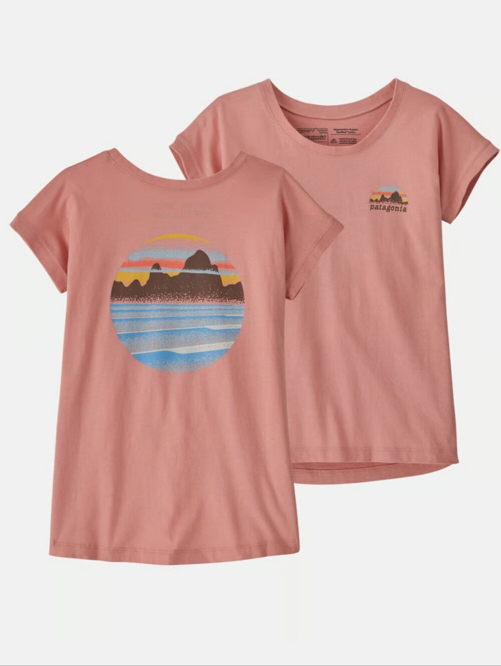 Patagonia Regenerative Organic Cotton Girls' Graphic Tee - Dusty Rose